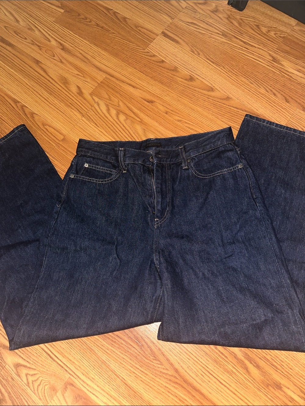 Uniqlo Dark Blue Denim Jeans with Subtle Wash